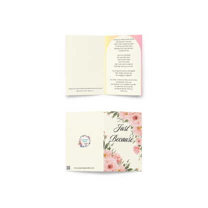 "Just Because" Romantic Love Poem For Spouse Lovely Romantic Cards