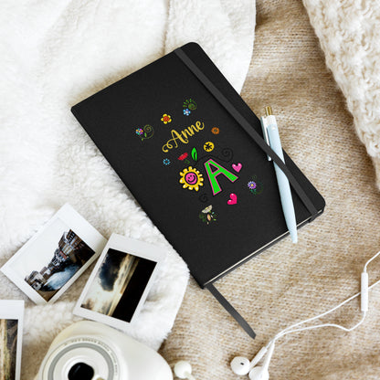 Personalized DOODLE Alphabetical Letters Hardcover Journal Notebook