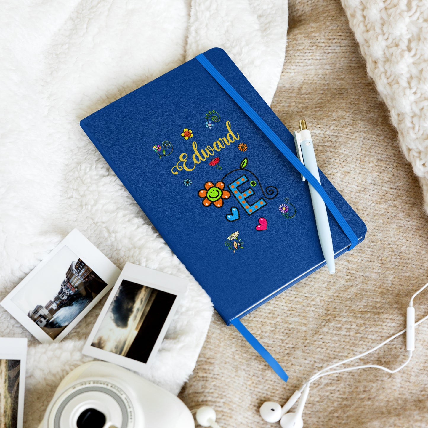 Personalized DOODLE Alphabetical Letters Hardcover Journal Notebook