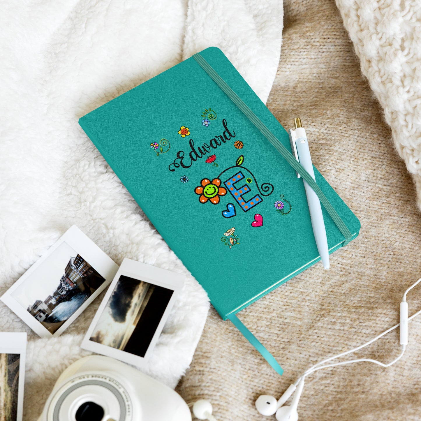 Personalized DOODLE Alphabetical Letters Hardcover Journal Notebook
