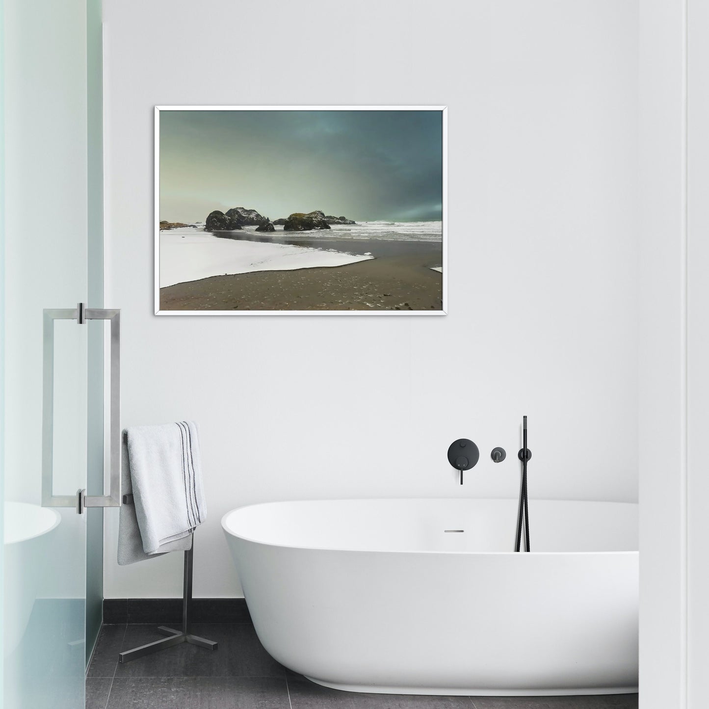 Let in Snow on the South Oregon Coast Nautical Digital Print