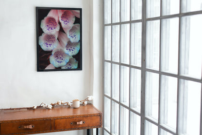 White Foxgloves With Purple Specks Floral Digital Prints