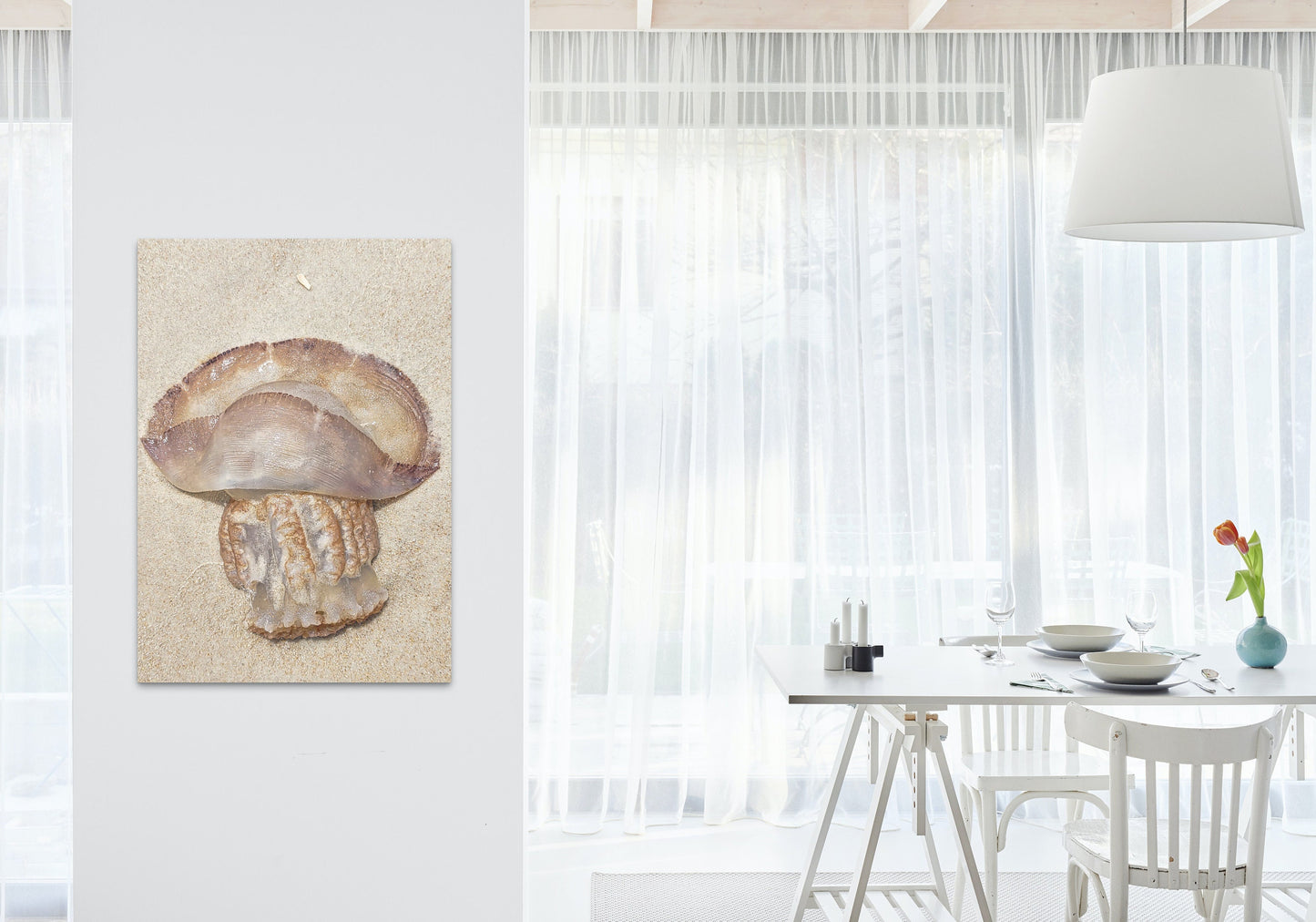 Gold Color Giant Jelly Fish Sealife Digital Print