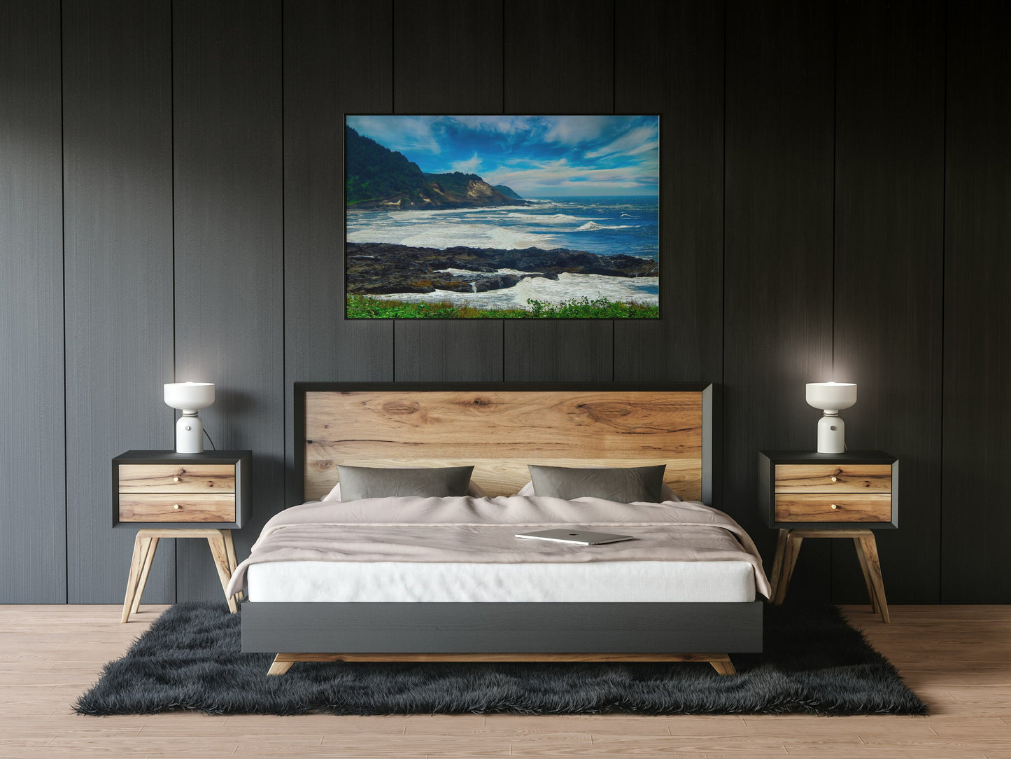 Scenic Oregon Coast Beach Digital Print at Florence Oregon