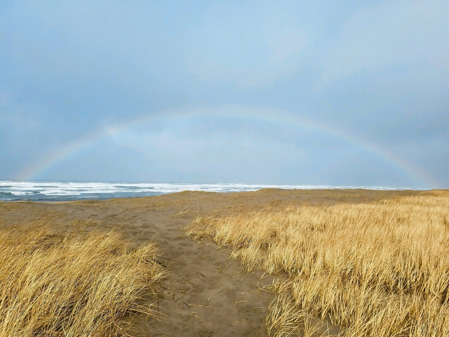 Rainbow Arch at Gearhart Oregon Coastal Digital Print