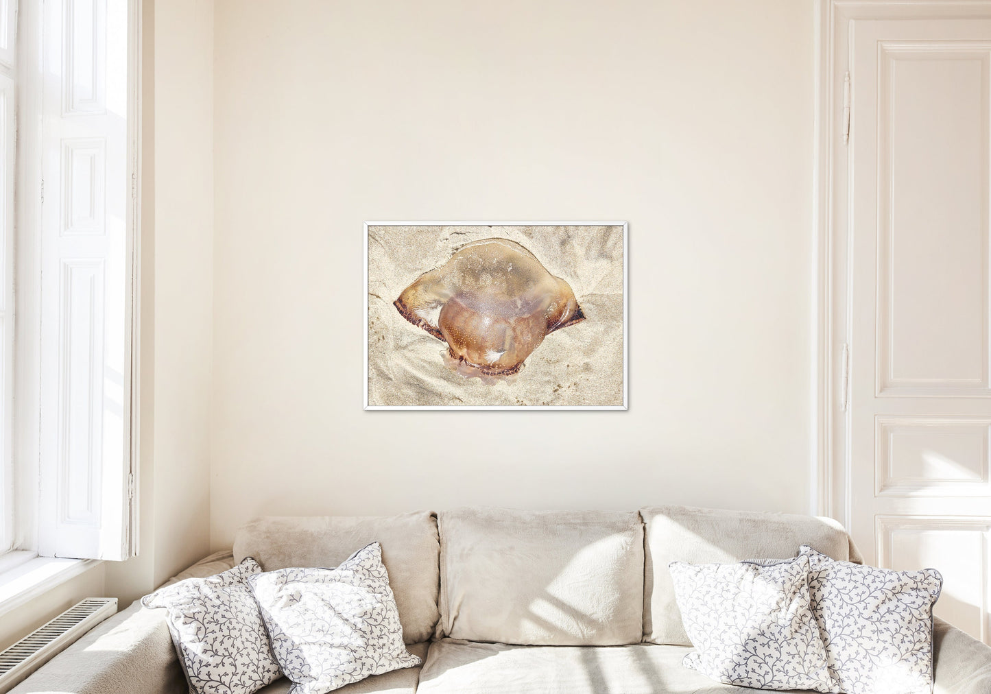Gold Color Giant Jelly Fish Sealife Digital Print 2