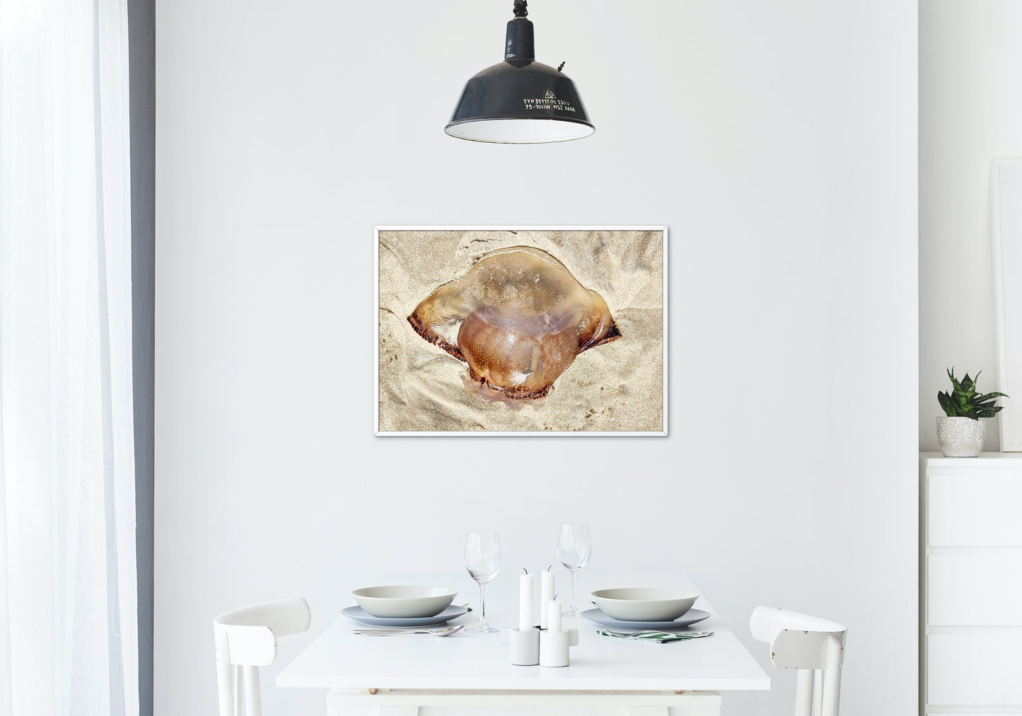 Gold Color Giant Jelly Fish Sealife Digital Print 2