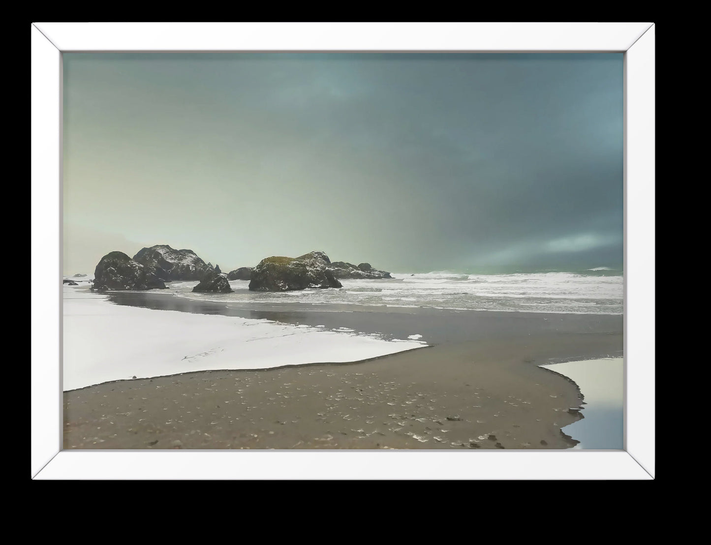 Let in Snow on the South Oregon Coast Nautical Digital Print