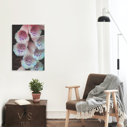 White Foxgloves With Purple Specks Floral Digital Prints