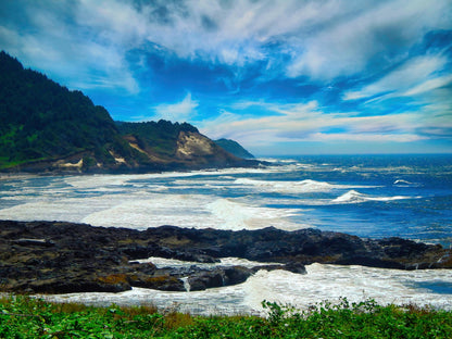 Scenic Oregon Coast Beach Digital Print at Florence Oregon