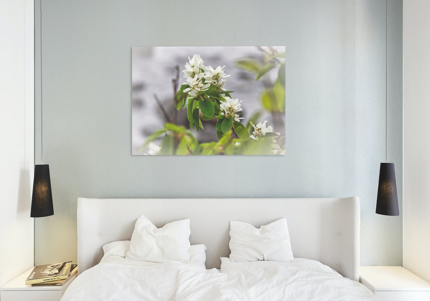 White Juneberry Serviceberry Floral Digital Print