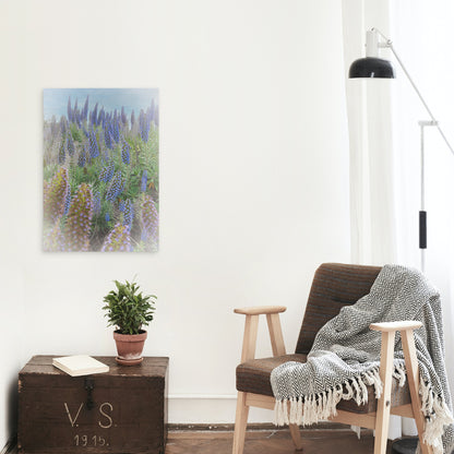 Beautiful Field of Boraginaceae Blue Flowers Digital Print