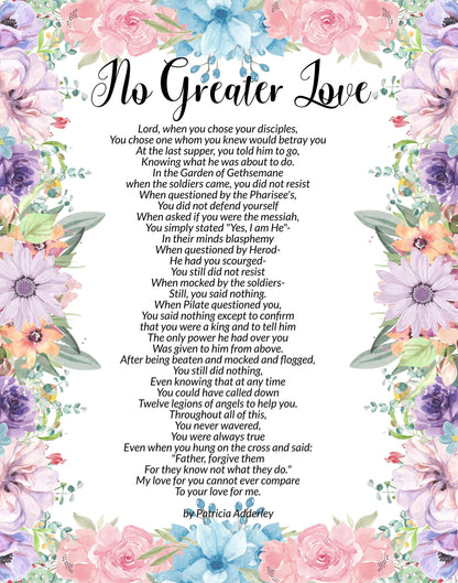 There Is "No Greater Love" Than This Easter Salvation Poem