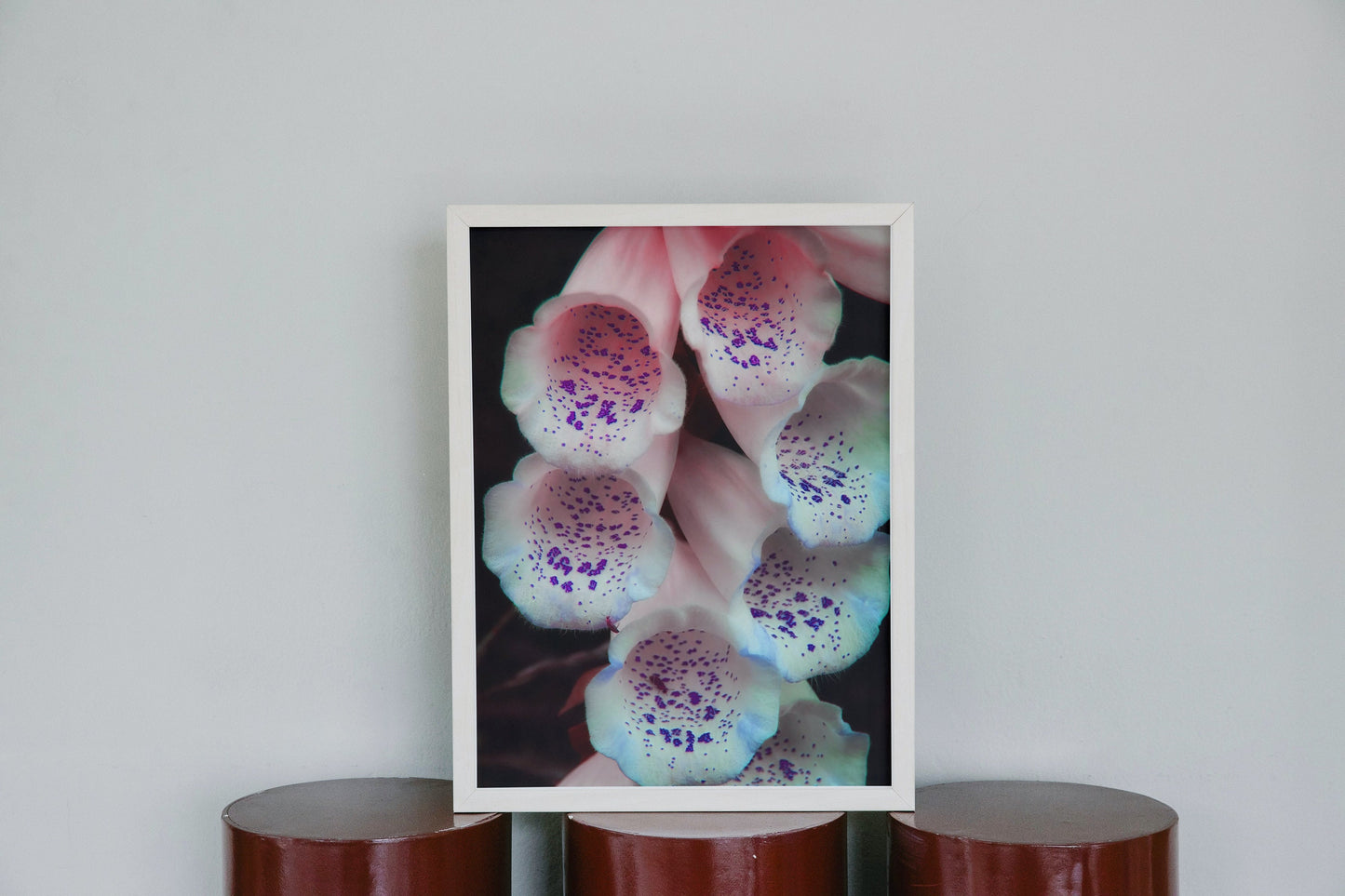 White Foxgloves With Purple Specks Floral Digital Prints