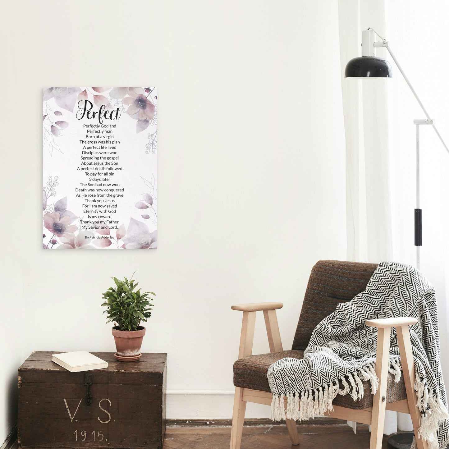 God's Perfect Love Salvation Poem "Perfect" Digital Print