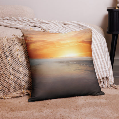 Sunset on the Oregon Coast Ocean Beach Nautical Pillow