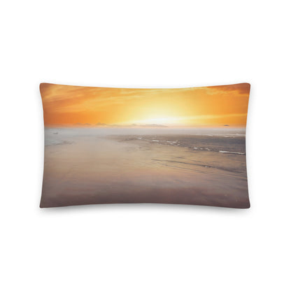Sunset on the Oregon Coast Ocean Beach Nautical Pillow
