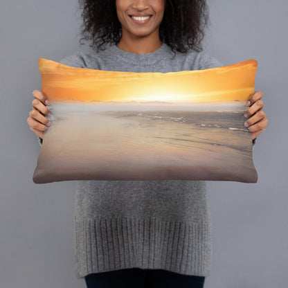 Sunset on the Oregon Coast Ocean Beach Nautical Pillow