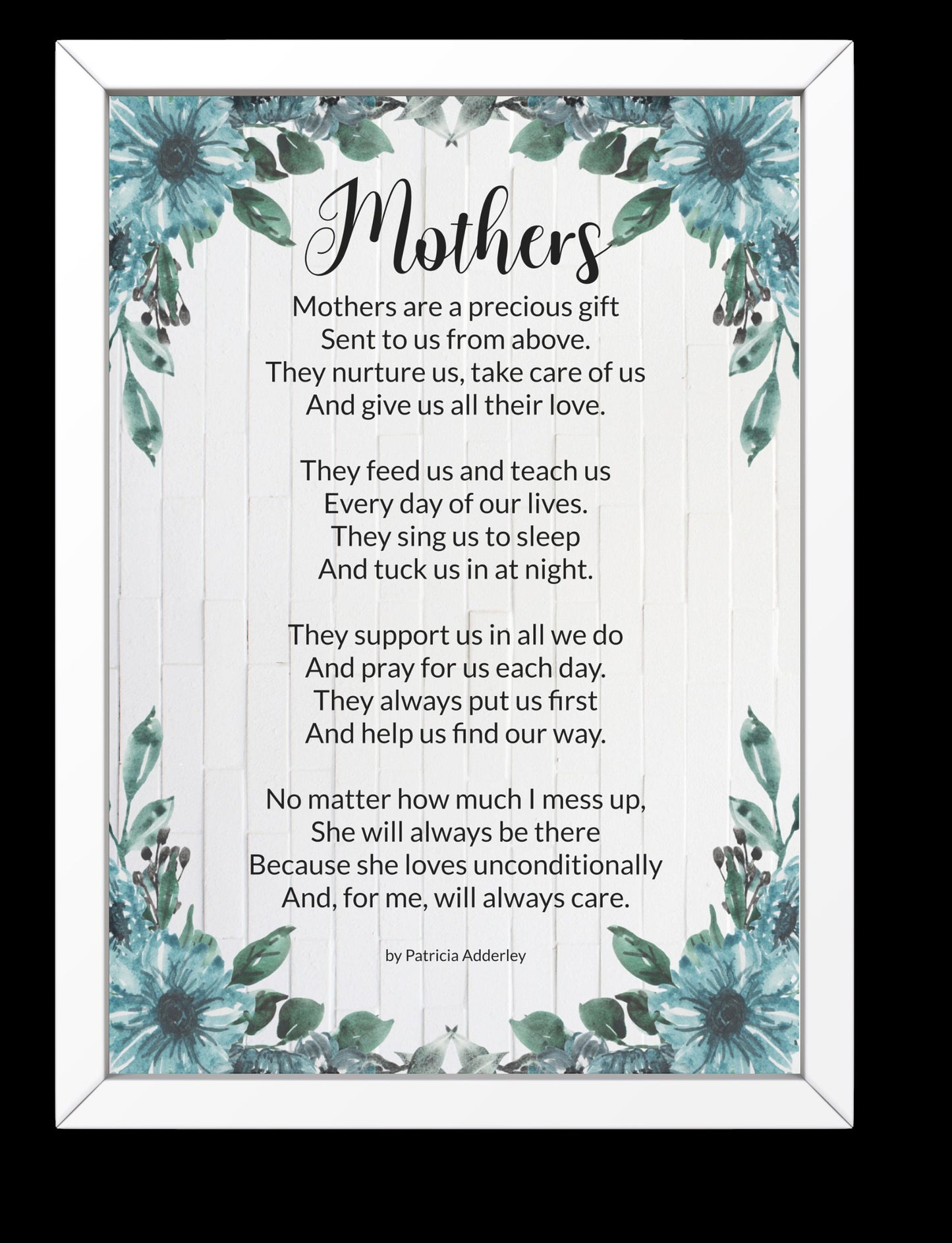 Inspirational Mothers Day Poems "Mothers" Digital Downloadable Print