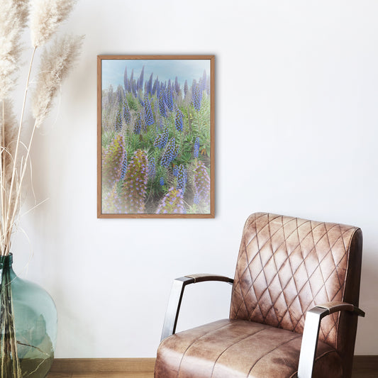 Beautiful Field of Boraginaceae Blue Flowers Digital Print