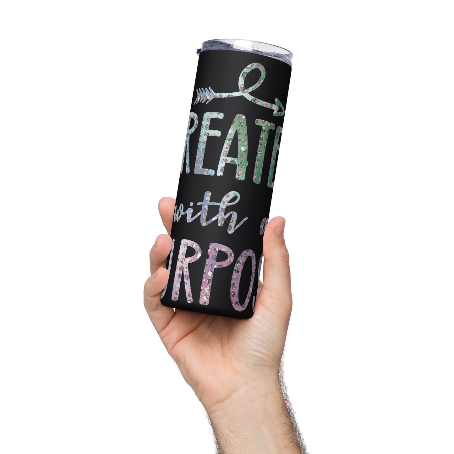 Created With a Purpose Stainless Steel Tumbler With Straw
