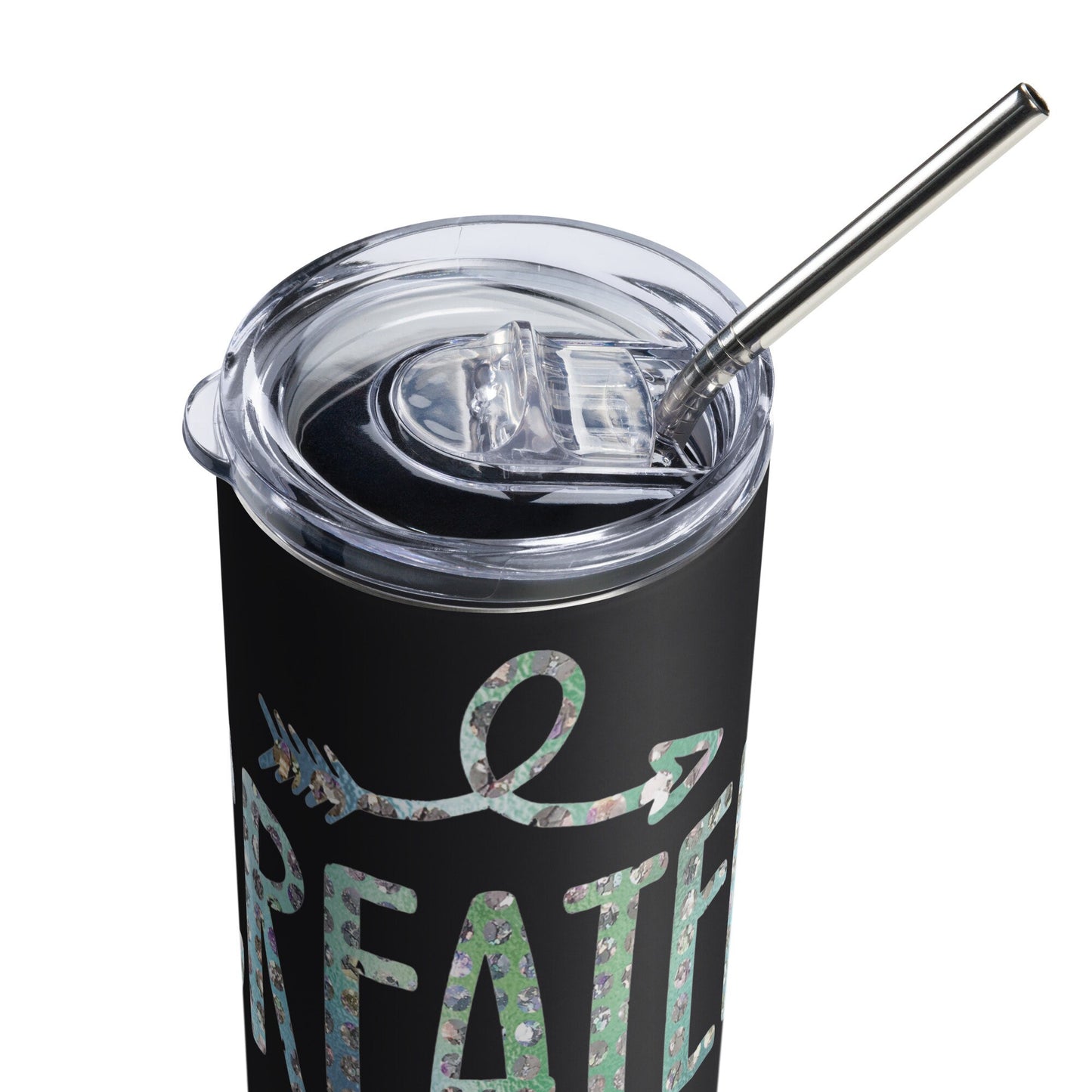 Created With a Purpose Stainless Steel Tumbler With Straw
