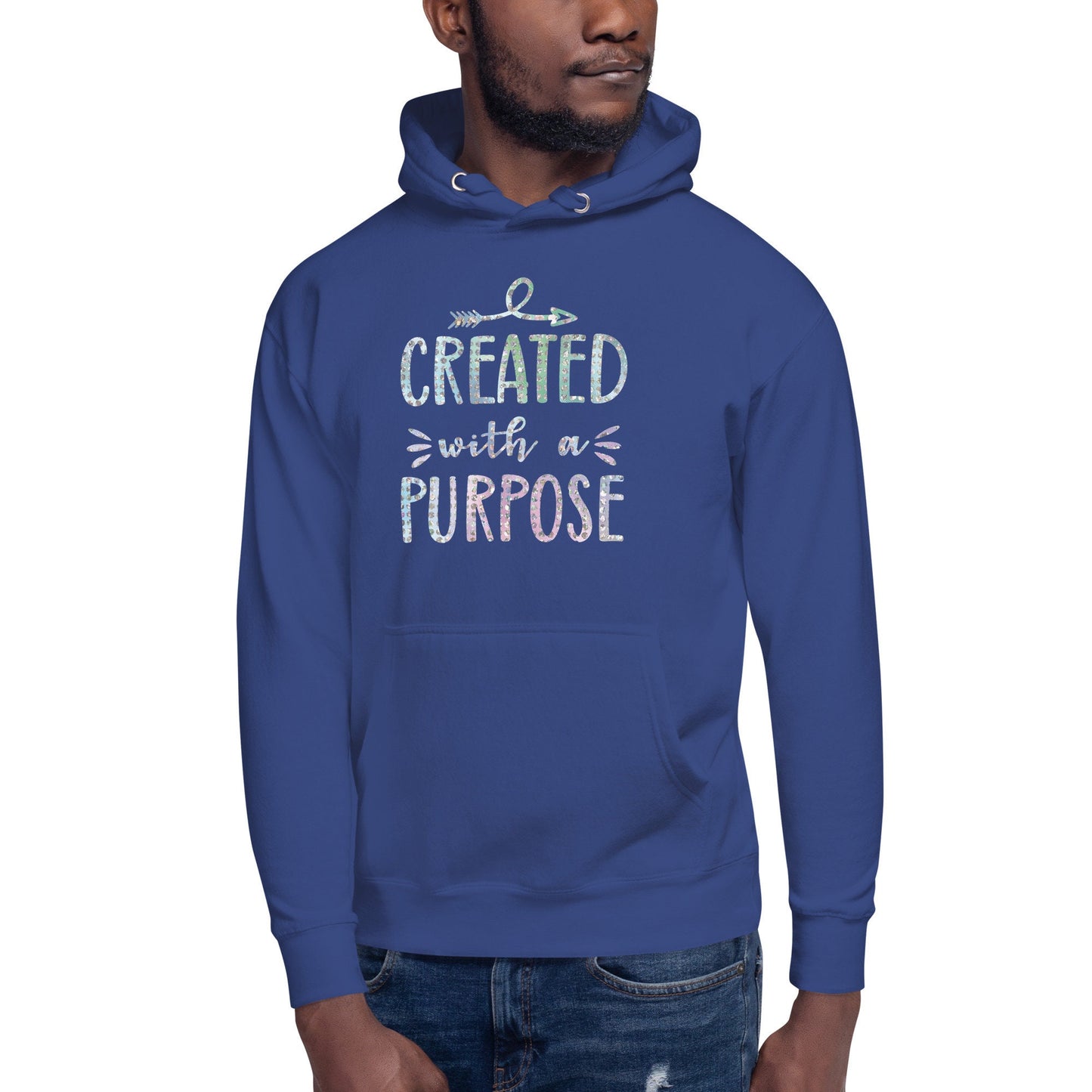 Created With a Purpose Christian Identity Purposeful Life Prayerful Hoodie