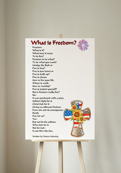 "What is Freedom?" 4th of July Poem Digital Print