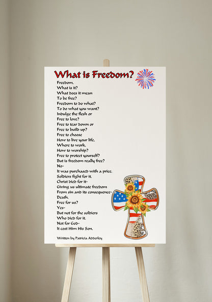 "What is Freedom?" 4th of July Poem Digital Print