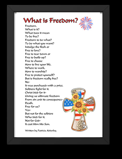 "What is Freedom?" 4th of July Poem Digital Print
