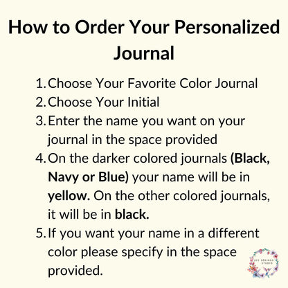 Personalized DOODLE Alphabetical Letters Hardcover Journal Notebook