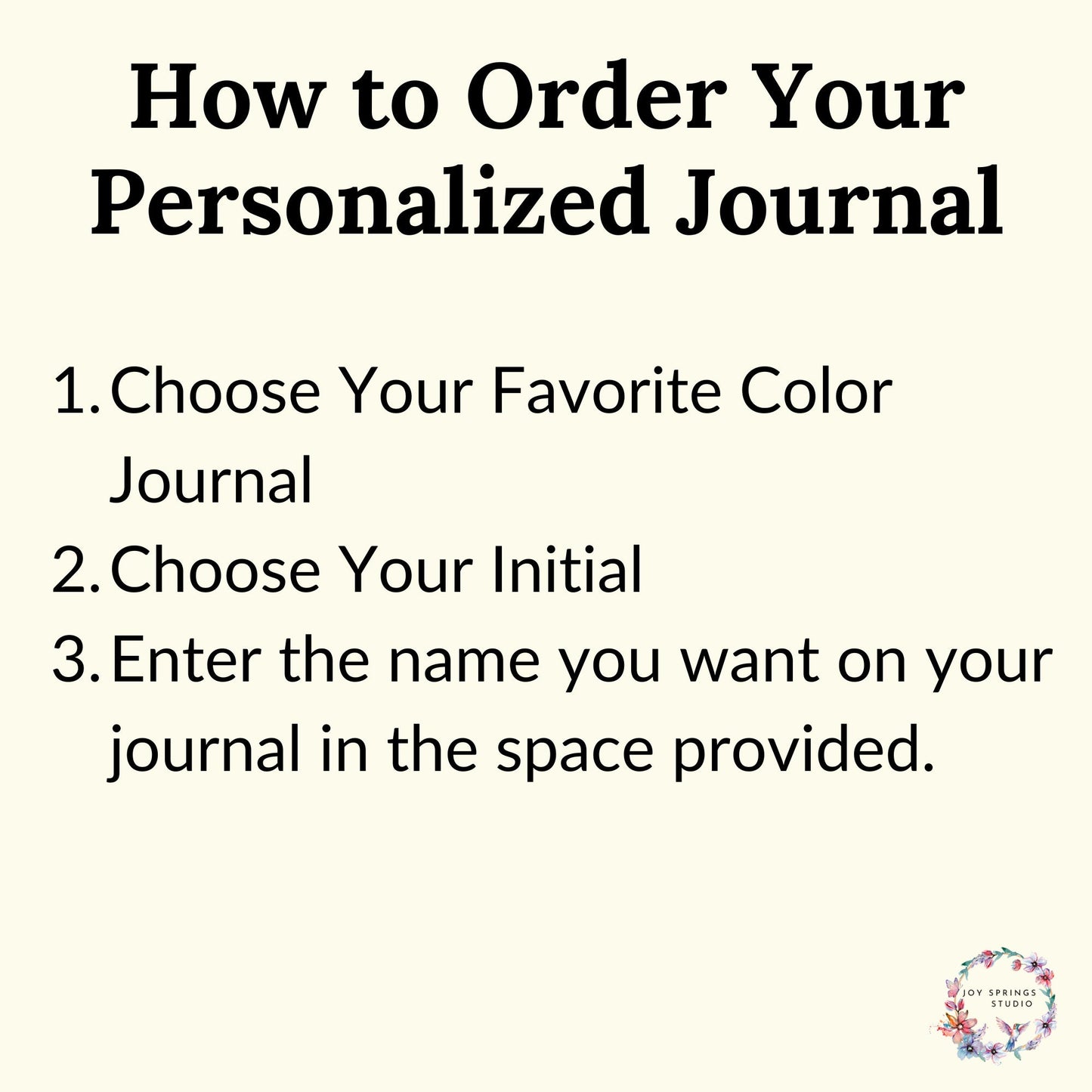 Personalized Elegant Flowered Monogram Hardcover Journal Notebook