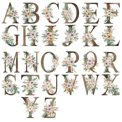 Personalized Elegant Flowered MONOGRAM Spiral Notebook