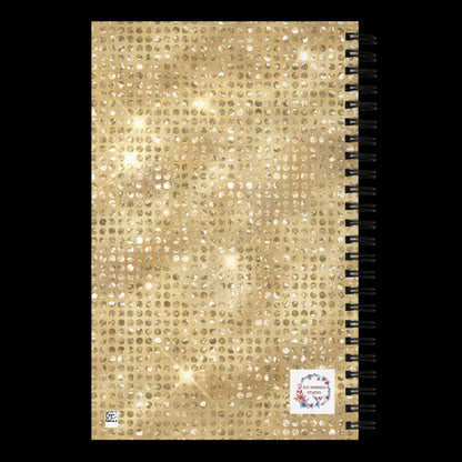 Personalized Elegant Flowered MONOGRAM Spiral Notebook