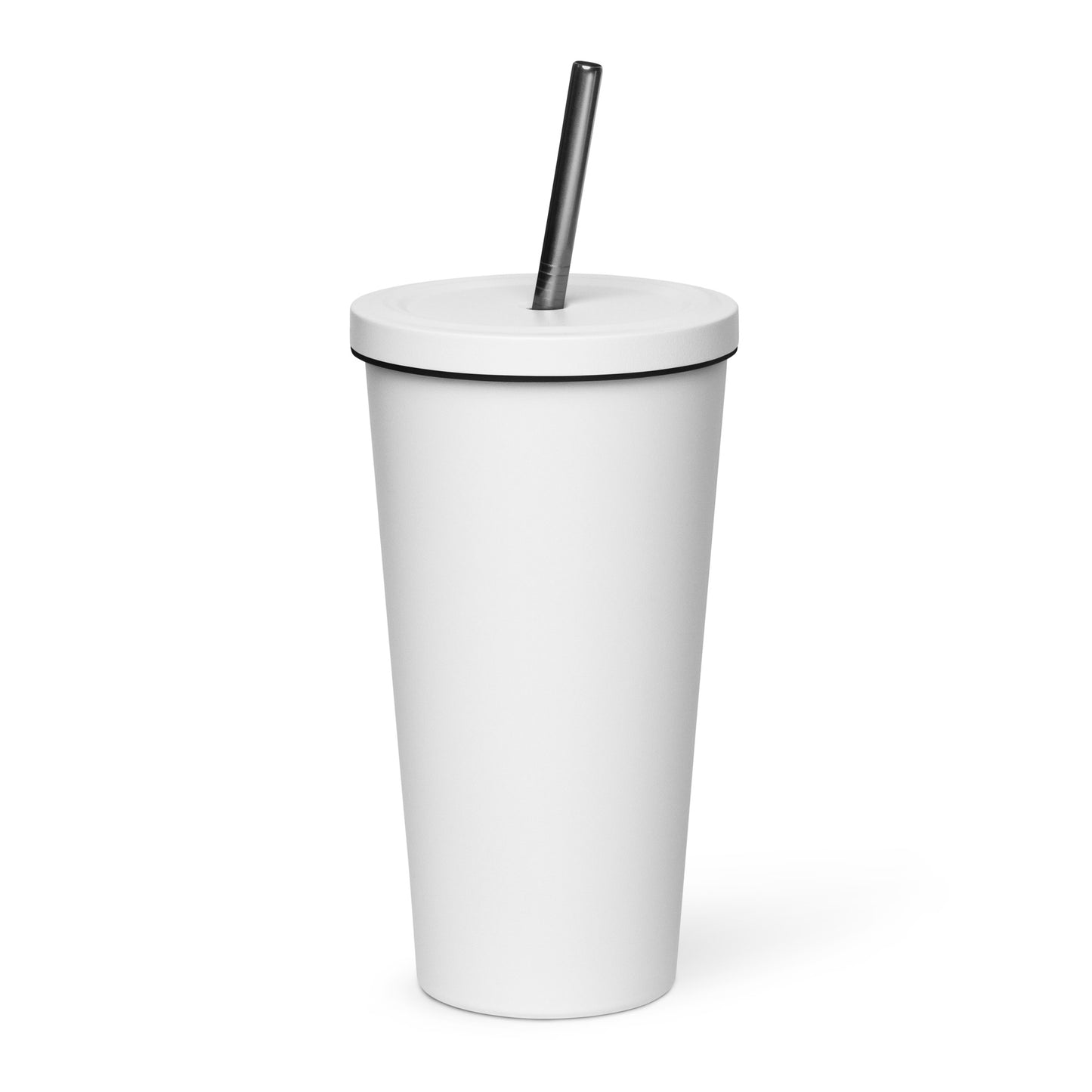 Personalized Name and Birth Month Flower Insulated Tumbler With Straw