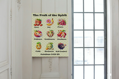 Cute Artful Fruit of the Spirit Art For Children Digital Downloadable Print