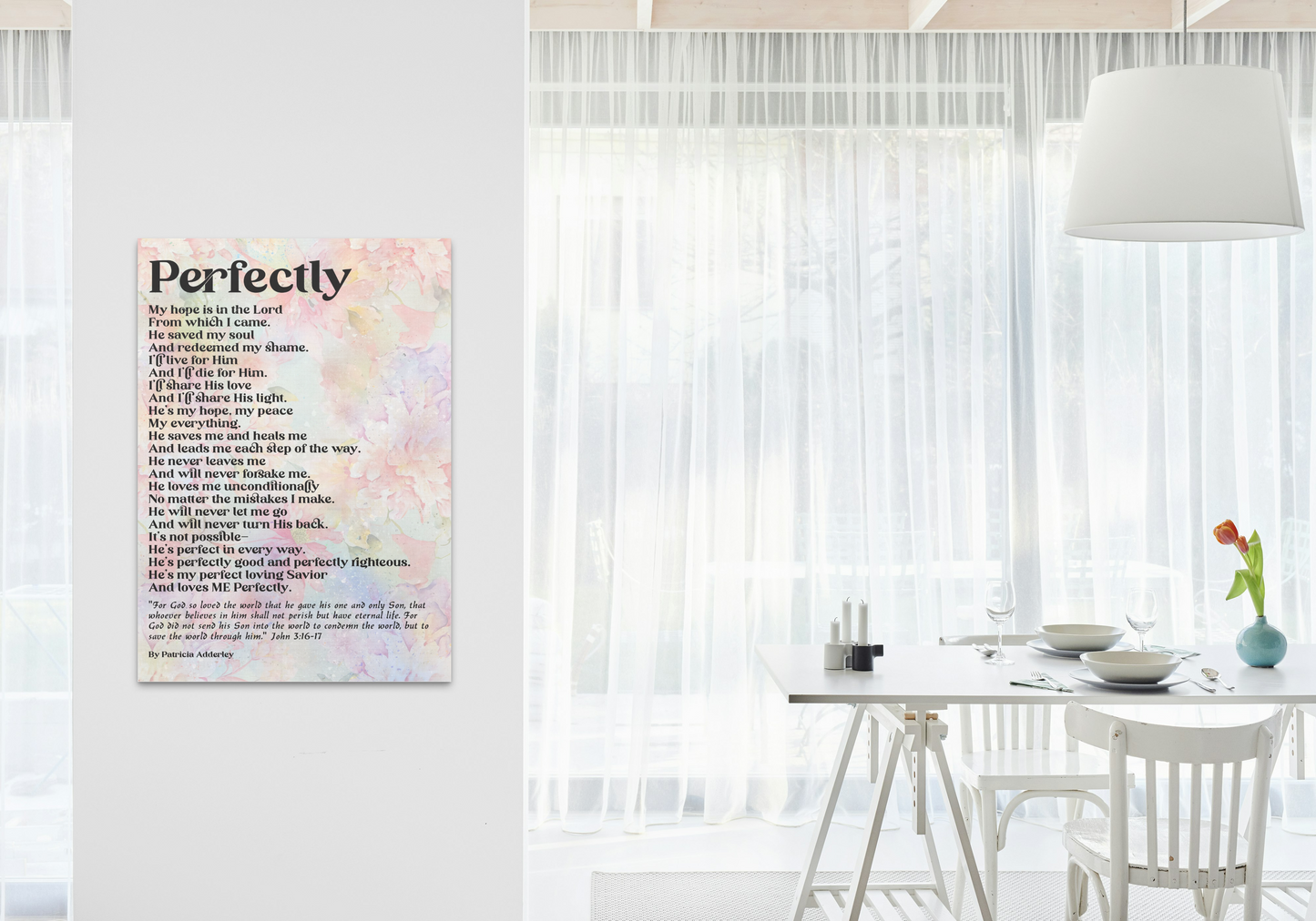 Perfectly Loved Inspiring Poetry Art Prints  "Perfectly" Digital Download