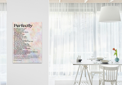 Perfectly Loved Inspiring Poetry Art Prints  "Perfectly" Digital Download