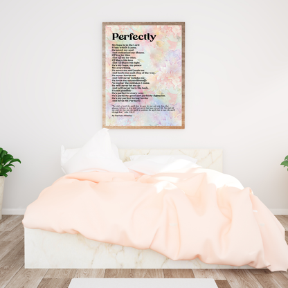 Perfectly Loved Inspiring Poetry Art Prints  "Perfectly" Digital Download
