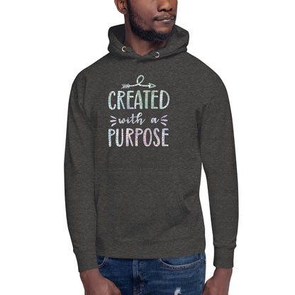 Created With a Purpose Christian Identity Purposeful Life Prayerful Hoodie