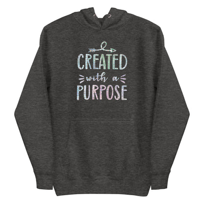 Created With a Purpose Christian Identity Purposeful Life Prayerful Hoodie