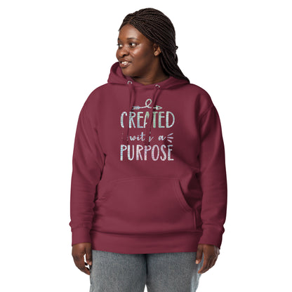 Created With a Purpose Christian Identity Purposeful Life Prayerful Hoodie