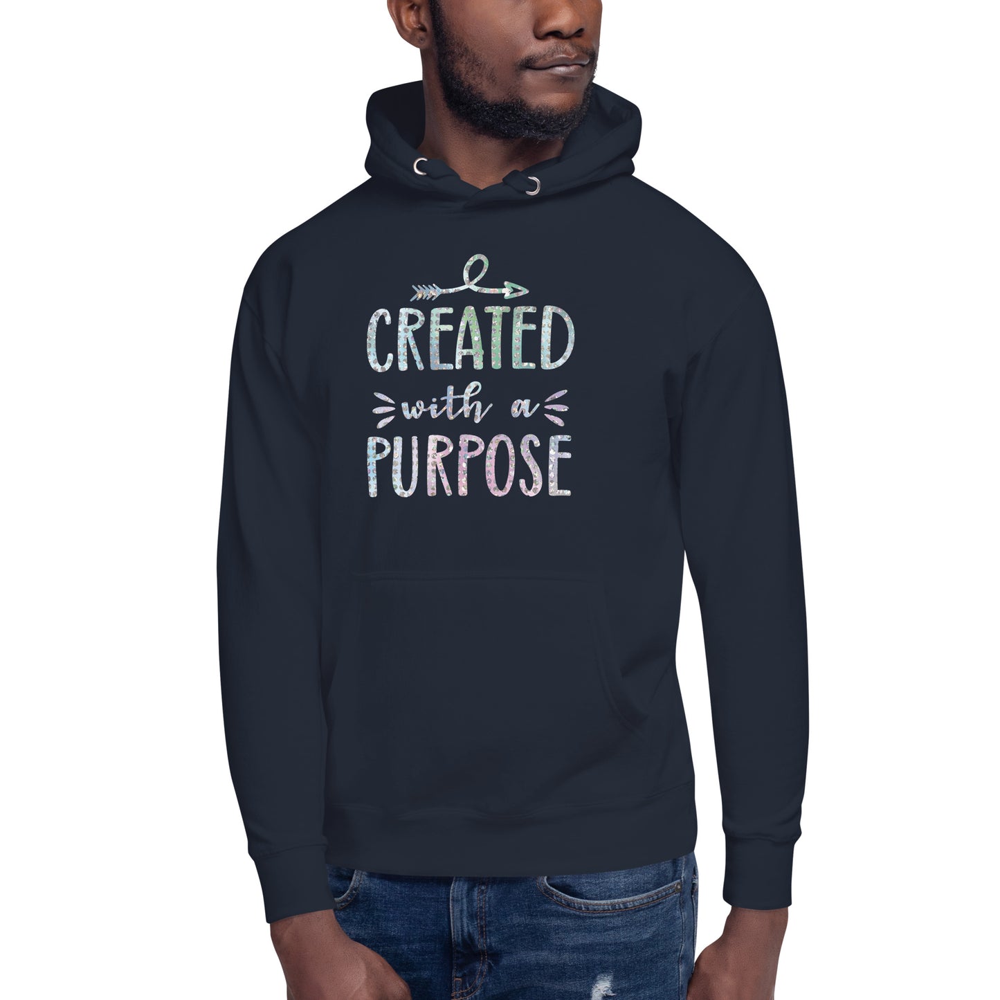Created With a Purpose Christian Identity Purposeful Life Prayerful Hoodie