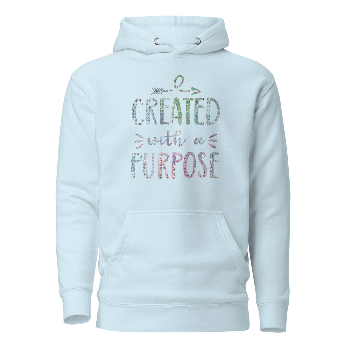Created With a Purpose Christian Identity Purposeful Life Prayerful Hoodie