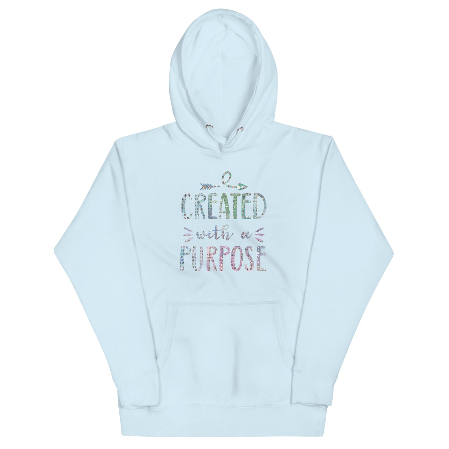 Created With a Purpose Christian Identity Purposeful Life Prayerful Hoodie