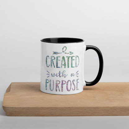 Created With a Purpose Coffee Mug with Color Inside