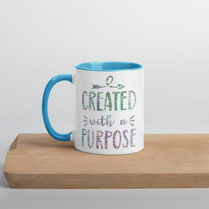 Created With a Purpose Coffee Mug with Color Inside