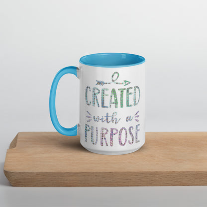 Created With a Purpose Coffee Mug with Color Inside