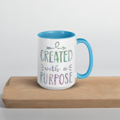 Created With a Purpose Coffee Mug with Color Inside