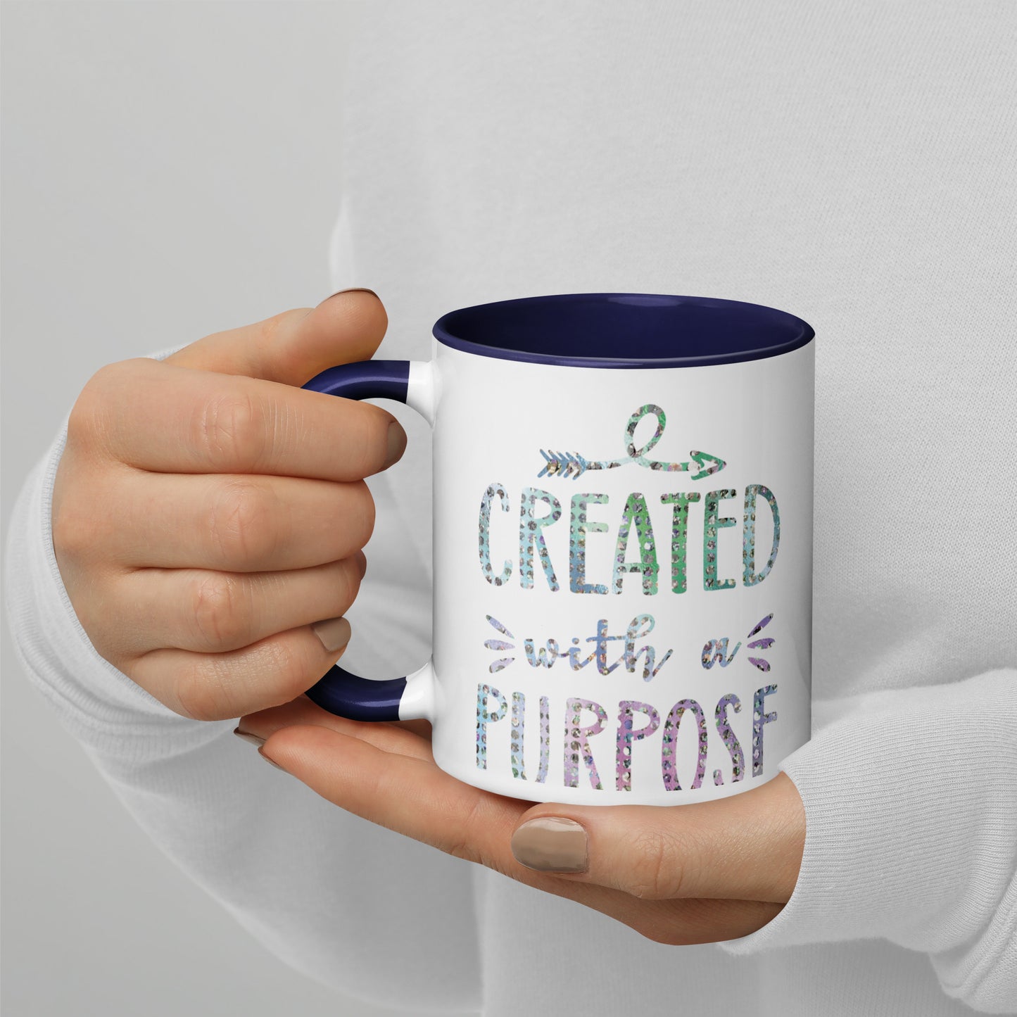 Created With a Purpose Coffee Mug with Color Inside